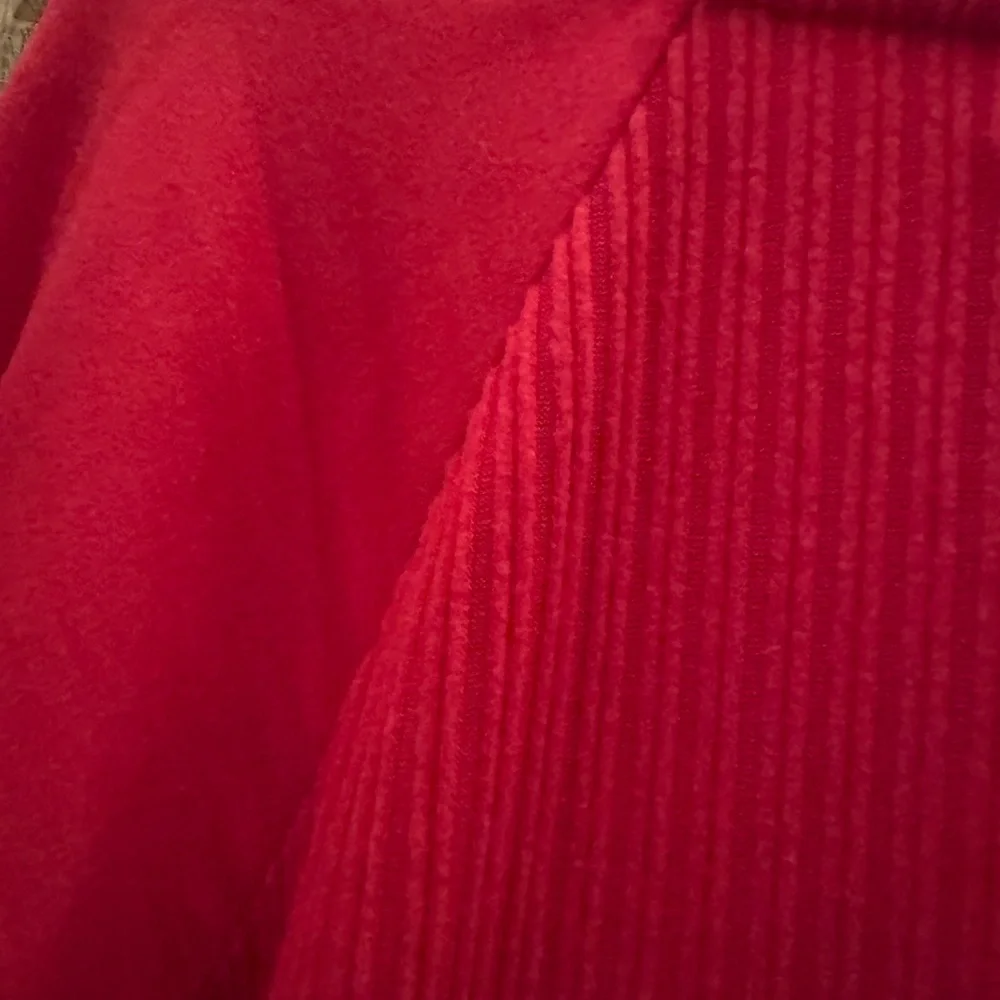 Max Studio Red Crew Neck Sweater with Side Zippers - Picture 4 of 6